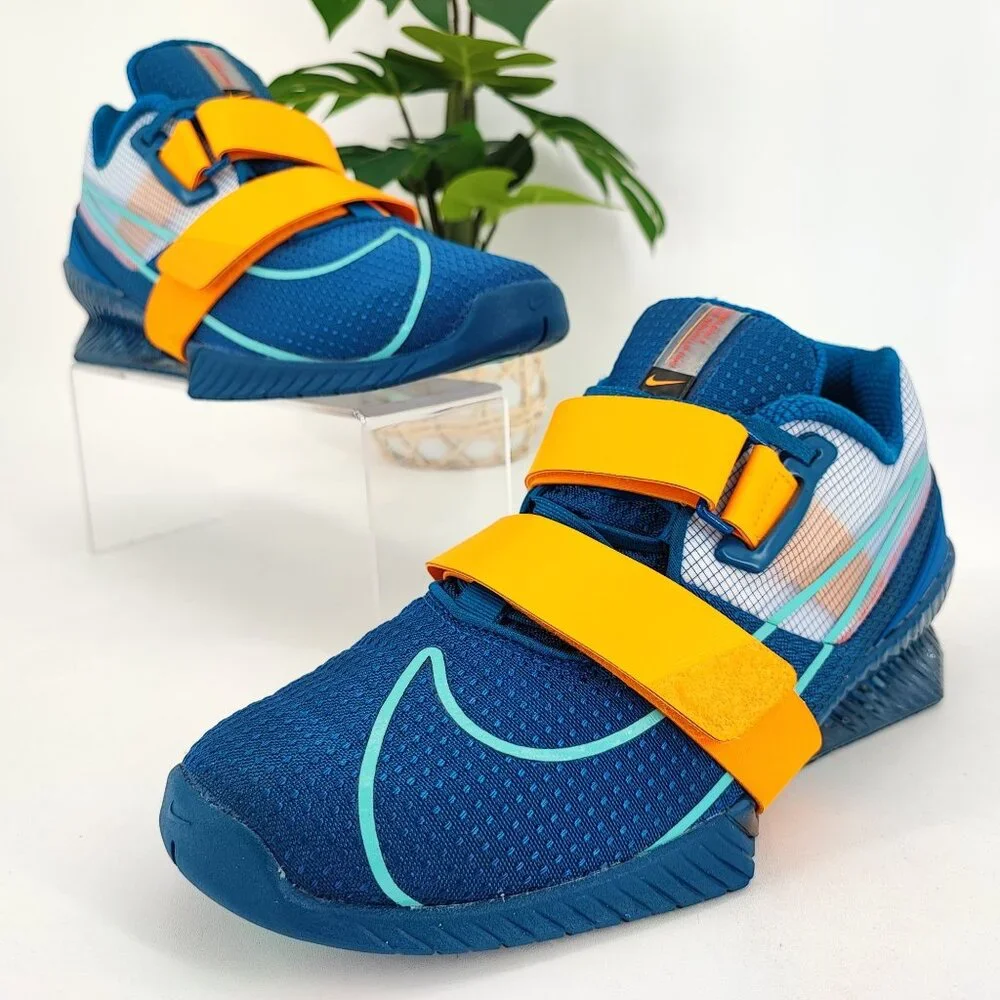 Nike Men's Romaleos 4 Weightlifting Blue Synthetic  Sneakers  CD3463-493 Size 10